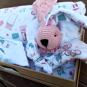 Pihepuha csajos 3 részes Babaváró-Babaköszöntő ajándék box - Meska.hu