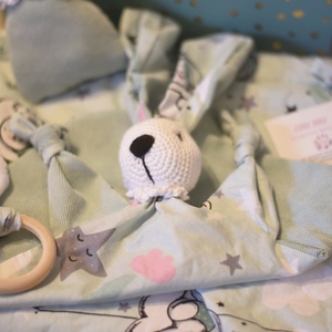 Gyönyörű 5 részes Babaváró-Babaköszöntő ajándék szett díszdobozban  - baba - mama - babalátogató ajándékcsomag - Meska.hu