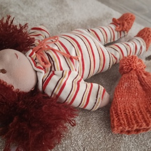  Öltöztethető vöröshajú Waldorf baba keresi társát - játék & sport - baba & babaház - öltöztethető baba - Meska.hu