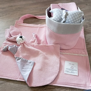 5 részes győnyörű szett Babaváró-Babaköszöntő ajándéknak, Baba - mama, Babalátogató ajándékcsomag, Varrás, Horgolás, MESKA