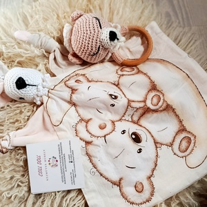 Gyönyörű Babaváró-Babaköszöntő ajándék natúr színekkel - baba - mama - babalátogató ajándékcsomag - Meska.hu