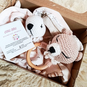 Gyönyörű Babaváró-Babaköszöntő ajándék natúr színekkel - baba - mama - babalátogató ajándékcsomag - Meska.hu