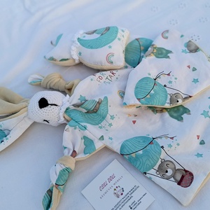 Csodaszép három részes nyunyókás szett Babaköszöntésre - baba - mama - babalátogató ajándékcsomag - Meska.hu