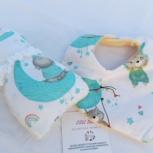 Csodaszép három részes nyunyókás szett Babaköszöntésre - baba - mama - babalátogató ajándékcsomag - Meska.hu