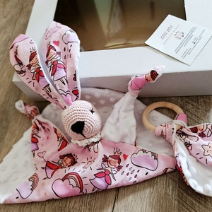 4 részes Babaköszöntő ajándék szett rózsaszín álomvilágban - baba - mama - babalátogató ajándékcsomag - Meska.hu