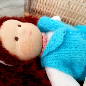 Waldorf manóbaba gyönyörű bongyi hajjal - játék & sport - baba & babaház - játékbaba, babakellék - Meska.hu