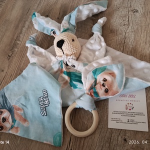 Gyönyörű Babaváró-Babaköszöntő ajándék szett kutyusos mintával - Meska.hu
