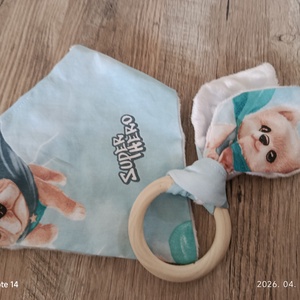 Gyönyörű Babaváró-Babaköszöntő ajándék szett kutyusos mintával - baba - mama - babalátogató ajándékcsomag - Meska.hu