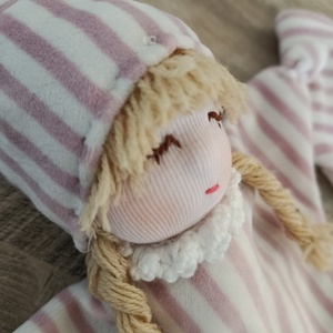  Babaköszöntő ajándék Waldorf típusú rongyibabával  - baba - mama - babalátogató ajándékcsomag - Meska.hu