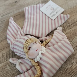  Babaköszöntő ajándék Waldorf típusú rongyibabával  - baba - mama - babalátogató ajándékcsomag - Meska.hu