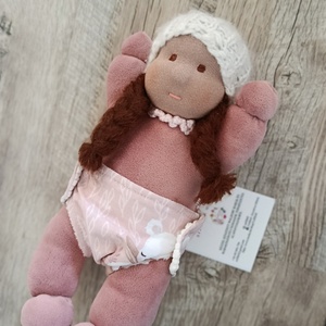 Cuki pelenkázható Waldorf manóbaba   - játék & sport - baba & babaház - játékbaba, babakellék - Meska.hu