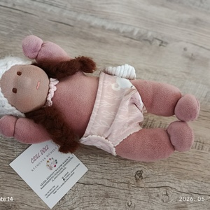 Cuki pelenkázható Waldorf manóbaba   - játék & sport - baba & babaház - játékbaba, babakellék - Meska.hu