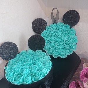 Akciós Mickey rózsabox és ajtódísz/falidísz menta, Játék & Sport, Babalátogató ajándékcsomag, , MESKA