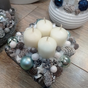 Menta szürke adventi box 15x15 - Meska.hu