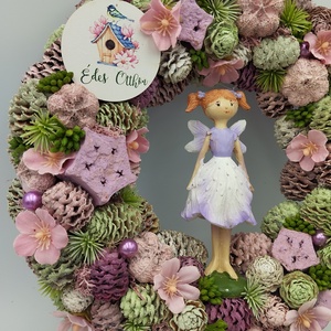 Tündér figurás ajtódísz - otthon & életmód - dekoráció - ajtó- és ablak dekoráció - ajtódísz & kopogtató - Meska.hu