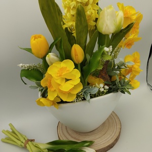 Sárga prémium tavaszi asztaldísz - otthon & életmód - dekoráció - Meska.hu