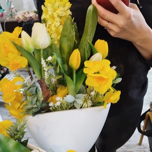 Sárga prémium tavaszi asztaldísz - otthon & életmód - dekoráció - Meska.hu