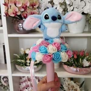 Stitch plüssös örökcsokor - otthon & életmód - virágdekoráció - virágok - virágcsokor - Meska.hu