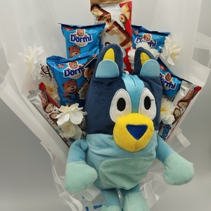 Bluey plüssös Dörmi, Kinder csokor - otthon & életmód - virágdekoráció - virágok - virágcsokor - Meska.hu