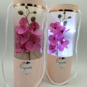 Köszönettel Ledes orchidea henger , Otthon & Életmód, Dekoráció, Asztal és polc dekoráció, Asztaldísz, , MESKA