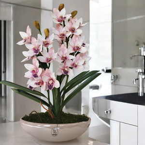 Vzs design csónak kaspós púder Cymbidium - Meska.hu