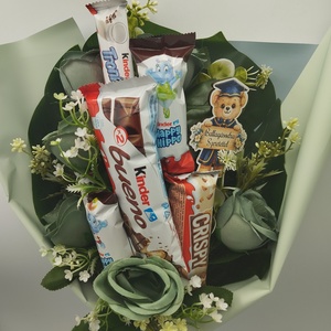 Macis táblás Kinder csokor - otthon & életmód - virágdekoráció - virágok - virágcsokor - Meska.hu