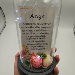 Édesanyáknak szülőköszöntő SZETT, led, búrás - esküvő - emlék & ajándék - szülőköszöntő ajándék - Meska.hu