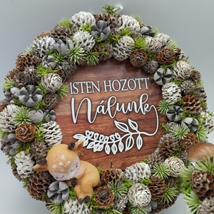 Őzikés ajtódísz és asztaldísz szett - otthon & életmód - dekoráció - ajtó- és ablak dekoráció - ablakdísz - Meska.hu