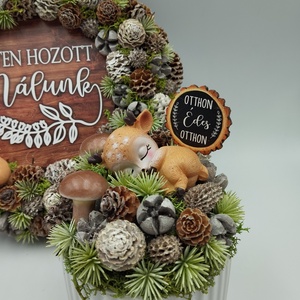 Őzikés ajtódísz és asztaldísz szett - otthon & életmód - dekoráció - ajtó- és ablak dekoráció - ablakdísz - Meska.hu