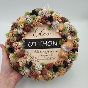 Alvó őzikés őszi/téli ajtódísz - otthon & életmód - dekoráció - ajtó- és ablak dekoráció - ajtódísz & kopogtató - Meska.hu