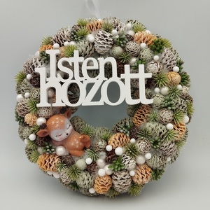 Isten Hozott őzikés őszi/téli ajtódísz - Meska.hu