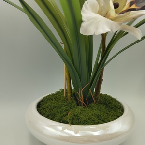 Vzs design kaspós nagyfejű fehér orchidea - otthon & életmód - dekoráció - asztal és polc dekoráció - asztaldísz - Meska.hu