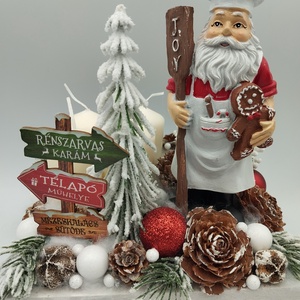 Mikulás Mézivel, adventi fiók - karácsony - adventi díszek - adventi gyertyadíszek és koszorúdíszek - Meska.hu