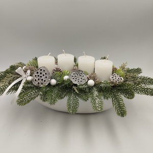 Vzs design fehér adventi csónak - karácsony - adventi díszek - adventi asztaldísz - Meska.hu
