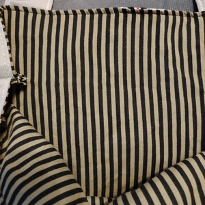 Bézs szatyor hímzett sávval - táska & tok - bevásárlás & shopper táska - shopper, textiltáska, szatyor - Meska.hu