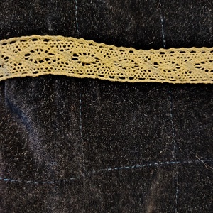 Kék táska fehér csipke sávval - táska & tok - bevásárlás & shopper táska - shopper, textiltáska, szatyor - Meska.hu