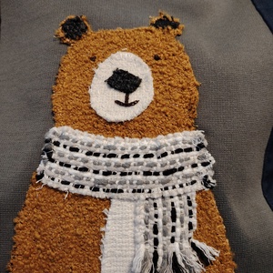 Kék táska szálas macival - táska & tok - bevásárlás & shopper táska - shopper, textiltáska, szatyor - Meska.hu