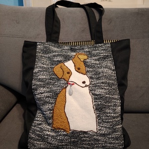 Kutyusos táska. , Táska & Tok, Bevásárlás & Shopper táska, Shopper, textiltáska, szatyor, Varrás, MESKA