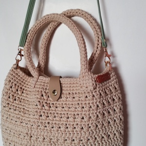 Horgolt kézitáska drapp  - Meska.hu