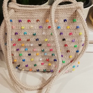 Horgolt kézitáska 10-12 éves lányoknak - táska & tok - pénztárca & más tok - pénztárca - női pénztárca - Meska.hu