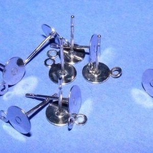 Nemesacél stiftes fülbevaló alap (STAS-25 minta/1 db) - 12x7 mm - gyöngy, ékszerkellék - Meska.hu Nemesacél stiftes fülbevaló alap (STAS-25 minta/1 db) - 12x7 mm - gyöngy, ékszerkellék - Meska.hu