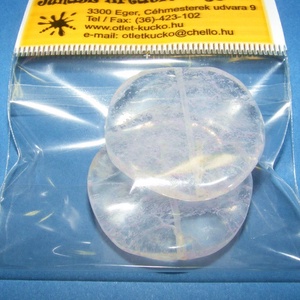 Ásványgyöngy-109 ( 30 mm/2 db) - átlátszó/fehér hullámos kerek - gyöngy, ékszerkellék - Meska.hu Ásványgyöngy-109 ( 30 mm/2 db) - átlátszó/fehér hullámos kerek - gyöngy, ékszerkellék - Meska.hu