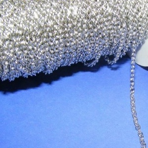 Nikkel színű lánc (4. minta/1 m) - 4x3x0,7 mm - gyöngy, ékszerkellék - Meska.hu Nikkel színű lánc (4. minta/1 m) - 4x3x0,7 mm - gyöngy, ékszerkellék - Meska.hu