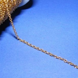Arany színű lánc (43. minta - színtartó/1 m) - 2x1,5x0,5 mm - gyöngy, ékszerkellék - Meska.hu Arany színű lánc (43. minta - színtartó/1 m) - 2x1,5x0,5 mm - gyöngy, ékszerkellék - Meska.hu