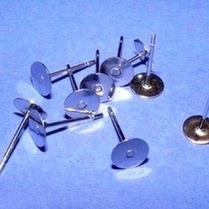 Nemesacél stiftes fülbevaló alap (STAS-21 minta/10 db) - 8x12 mm - gyöngy, ékszerkellék - Meska.hu Nemesacél stiftes fülbevaló alap (STAS-21 minta/10 db) - 8x12 mm - gyöngy, ékszerkellék - Meska.hu