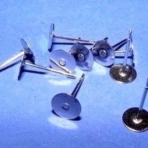 Nemesacél stiftes fülbevaló alap (STAS-21 minta/10 db) - 8x12 mm - gyöngy, ékszerkellék - Meska.hu Nemesacél stiftes fülbevaló alap (STAS-21 minta/10 db) - 8x12 mm - gyöngy, ékszerkellék - Meska.hu