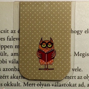 Bagoly mini MÁGNESES könyvjelző 1db - Meska.hu