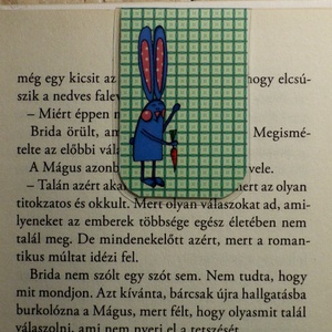 KÉK Nyuszi mini MÁGNESES könyvjelző 1db -  - Meska.hu