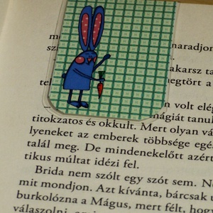 KÉK Nyuszi mini MÁGNESES könyvjelző 1db -  - Meska.hu