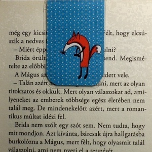 Róka mini MÁGNESES könyvjelző (türkiz) 1db -  - Meska.hu